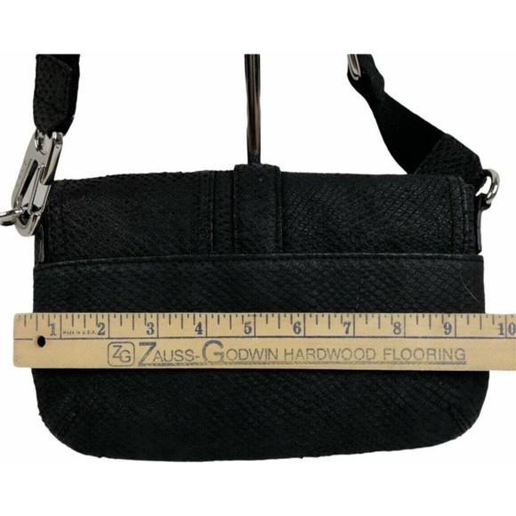 L.A.M.B By Gwen Stefani Black Leather Snake Print Crossbody Bag Voodoo Sash Saks - Picture 11 of 13